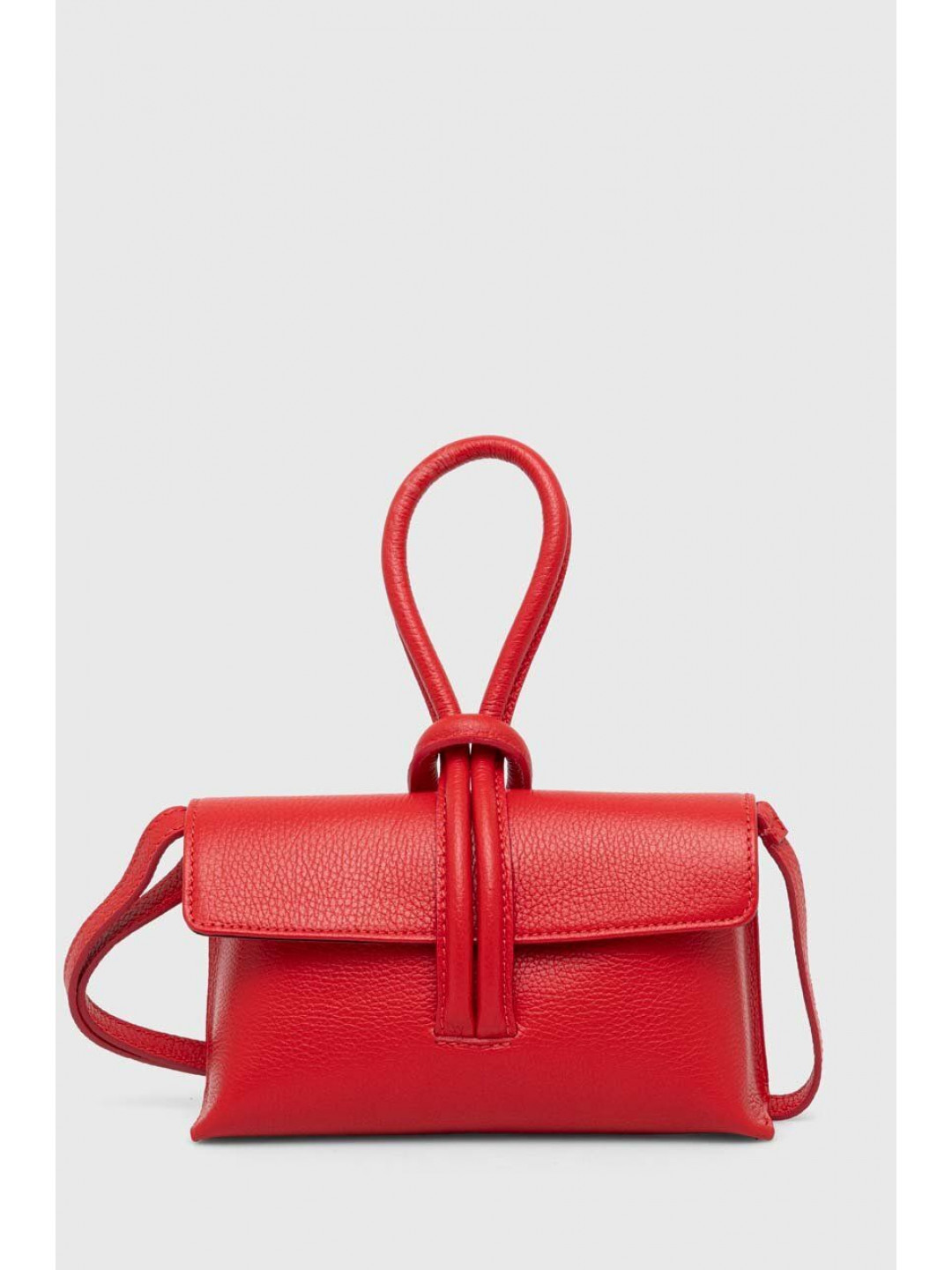 Kožená kabelka Answear Lab červená barva